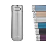 Contigo Luxe Autoseal Travel Mug, Stainless Steel Thermal Mug, Vacuum Flask, Leakproof Tumbler, dishwasher safe, Coffee Mug with BPA Free Easy-Clean Lid, Stainless Steel, 470 ml