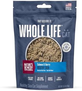 Whole Life Pet Healthy Skin and Coat Cat Supplements for Dry Skin, Allergy & Stomach Relief, Cat Immune & Digestive Support - Probiotics & Omega 3 for Cats, Cat Food Add Ins - 30-Day Supply
