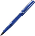 LAMY safari blue - Rollerball Pen with ergonomic grip & line width M - for pleasant long writing - made of robust ASA plastic - including rollerball refill LAMY M 63 in blue