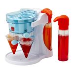 Sensio Home Snow Cone Maker Machine, Crushed Ice, Slushie Cocktail Maker- Kid Friendly Shaved Ice Machine with 2 Reusable Slush Cones (Slushy Cups) and 2 Dispensing Syrup Bottles