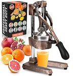 Zulay Kitchen Cast-Iron Orange Juice Squeezer - Heavy-Duty, Easy-to-Clean, Professional Citrus Juicer - Durable Stainless Steel Lemon Squeezer - Sturdy Manual Citrus Press & Orange Squeezer (Copper)