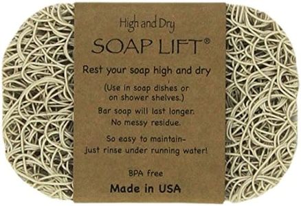 Soap Lift Soap Bar Holder - Flexible Shower Tray with Self-Draining Design - Soap Saver Made of BPA-Free Bioplastic - Handmade Soap Lift for Dishes, Shower & Bathroom Sink -1-Pack (Bone Color)