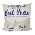 Uncle Gifts from Niece Nephew, Two-Pockets Uncle Throw Pillow Covers 18x18 Inch, Great Uncle Gifts for Birthday Christmas Anniversary Fathers Day Thanksgiving Day