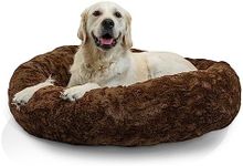 Best Friends by Sheri The Original Calming Donut Cat and Dog Bed in Lux Fur Dark Chocolate Large 36x36