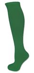 NEON NATION Solid Color Knee High Tube Socks with No Stripes, Kelly Green, One Size