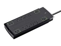 Monoprice 12 Outlet Slim Surge Protector Power Strip - 10 Feet - Black | Heavy Duty Cord | UL Rated, 4,230 Joules With Grounded And Protected Light Indicator