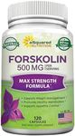 aSquared Nutrition Forskolin 500mg Max Strength -120 Capsules, Natural Supplement for Pure Weight Loss Fuel, Coleus Forskohlii Root-Forskolin Diet Pills, Belly Buster Pure Fat Burner 2X Slim Trim Lose