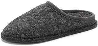 LE KAPMOZ Men's Boiled Wool House Slippers Breathable Winter Warm Sweat Free Slip on Mules Clogs Indoor/Outdoor Slipper for Women Size: 9-10 Women/7.5-8.5 Men