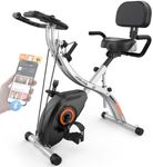 YOSUDA Exercise Bike, 5 in 1 Folding Exercise Bike for Seniors 330lbs Capacity, Magnetic X-Bike with 16-Level Resistance, Back Support Cushion for Home Gym Workout