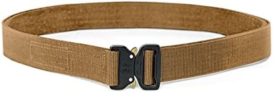 WOLF TACTICAL Heavy Duty Quick-Release EDC Belt - Stiffened 2-Ply 1.5” Nylon Gun Belt for Concealed Carry Holsters