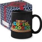 Super Daddio Funny Fathers Day Coffee Mug | Mario Coffee Cup - Funny Fathers Day Mugs from Son Daughter Kids | Cool Christmas Presents for New Dads, Fun Birthday Gifts for Dad, Daddy Father Gift