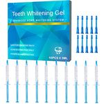 Pevor 10Pcs Teeth Whitening Gel Refills 35% Carbamide Peroxide Bleaching Gel Teeth Whitener Gel Kit, Works with Teeth Whitening LED Light and Trays (10 X 3ML)