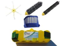 Replacement for Roomba 595 Pet Series - Kit Includes 1 Battery, 1 AeroVac Filter, 1 Bristle Brush, 1 Flexible Beater Brush and 1 6-Arm Side Brush