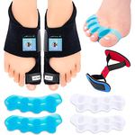 Wifamy Bunion Corrector big toe straightener, Toe Separators to Correct Bunions, Toe Spacers for Pain Relief, Hallux Valgus Brace Toe Stretch Band – Lightweight, Comfortable and Breathable