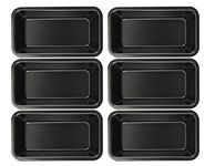 Lawei 6 Pcs Loaf Tin Non-Stick Cake Pan Carbon Steel Bread Mold for Baking Cooking