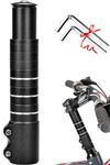 BEAUGIREW Bike Handlebar Extender Bike Stem Riser Extender MTB Handlebar Extension with Hex Key for 28.6mm / 1-1/8'' Fork, Aluminum Alloy Black