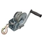 Unibos | Heavy Duty Hand Manual Winch | Come With 20m Long & 5mm Diameter Wire Rope | Mooring Hook Equipped With A Safety Pawl | Hand Winch Capacity Upto 1200Lbs, 544Kg