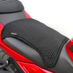 Pelucton Double-layer Motorcycle Cool Seat Cover, Universal Breathable Motorbike Mesh Seat Cushion pad, Airflow Non-slip Motorcycle Saddle Sun Protection Cover