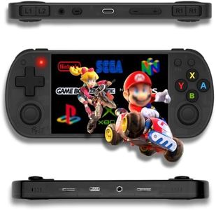 GameBox V2 | Console de Jeu Portable +15 000 Jeux-Écran Haute résolution Full HD 4" + mémoire 128 Go Extensible,Licence Linux 2.0,WiFi, Multiplayer + 4 Rear Triggers R1/L1 R2/L2,Prise Jack + Speakers