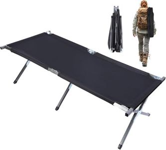 DHARUDI PROFESSIONAL Camping Cot, Sleeping Cots for Adults with Storage Bag, Portable and Lightweight Cot Bed for Outdoor Traveling, Hiking, Office Nap, Easy to Set up, 1 Pack