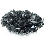 Sodee Reflective Crushed Glass/Fire Pits for Resin Art, High Luster Reflective Fire Glass Used Specially for Resin Art/Geode Art (Black) (500 Gm)