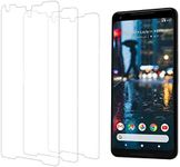 Tuopuna [3 Packs Compatible Google Pixel 2 XL Screen Protector, 9H Hardness (Half Coverage) Tempered Glass Screen Protector Film for Google Pixel 2 XL - Clear