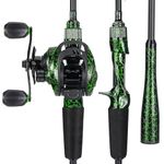 Sougayilang Fishing Rod and Reel Combo, Baitcasting&Spinning Combo, IM6 Graphite Blank Rods- Casting 6'0" with Left Reel