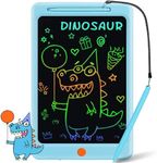 Toys for 3-6 Years Old Girls Boys, LOCVMIKY LCD Writing Tablet 12 Inch Colorful Doodle Board, Electronic Drawing Tablet for Kids Drawing Pads, Kids Travel Games Activity Learning Toys (Blue)