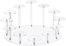 uxcell Acrylic Cupcake Stand, Transparent Cupcake Display Holder for 12 Cupcakes, Acrylic Dessert Stand Pastry Serving Platter Display for Birthday Wedding Party Christmas Decoration