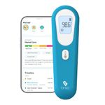 Kinsa QuickScan Non-Contact Smart Forehead Thermometer & App - Pairs with Smartphone to Track Family Health & Get Illness Guidance - Contactless, No Touch Thermometer FDA Cleared Adults & Kids