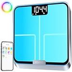RENPHO Scales for Body Weight, Smart Scale with Lights to Remind Weighing, Body Fat Scales with App to Customize Scale Colors, Rechargeable, ITO Coating, 13 Health Monitor, Elis Chroma