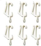 Merriway BH03638 Curtain Track Rail Gliders Hooks to fit Harrison Drape Track - White/Silver, Pack of 60