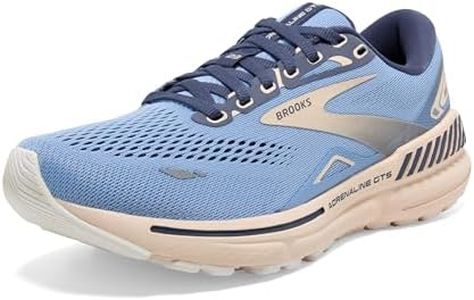 Brooks Women s Adrenaline GTS 23 Supportive Running Shoe - Vista Blue/Navy/Linen - 5.5 Medium