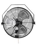 BEESTAR 18 inch High Velocity Wall Mount Fan,Industrial Fan with 3 Speed Commercial Ventilation,Easy Operation and 270 Degree Tilting,Metal Fan for Warehouse,Greenhouse, Workshop and Basement