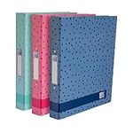 Oxford, A4 Ring Binder, Spots, Pack of 3 Folders