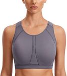 SYROKAN Women's High Impact Full Support Wire Free Padded Active Sports Bra The Wild Wood 36F