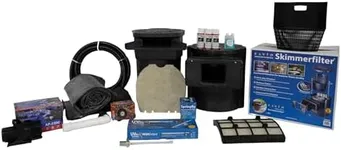 HALF OFF PONDS Savio Signature 5,200 GPH Submersible Pump with UV Clarifier Pond Kit 25' x 30' EPDM Rubber Pond Liner, Waterfall Filter, Skimmer, Lighting & Plumbing Koi Pond Kit