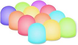 Novelty Place Color Changing Mini Nightlight, Multicolor LED Mood Lighting - Night Light for Kid's Bedroom, Bathroom, Living Room - Battery Powered (Pack of 12)