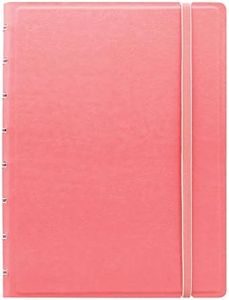 Filofax Refillable Pastel Notebook, A5 (8.25" x 5") Rose - 112 Cream moveable pages - Index, pocket and page marker (B115053U)