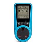 Decdeal LCD Display Electricity Usage Power Meter Socket Energy Watt Volt Amps Wattage KWH Consumption Analyzer Monitor Outlet AC230V~250V UK Plug