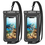 Syncwire Waterproof Phone Pouch, 2 Pack IPX8 Universal Waterproof Case Underwater Dry Bag Compatible with iPhone 12 SE2 11 Pro XS Max XR X 8 7 6s Plus Galaxy S10 S9 Note 10 Google Pixel Up to 7"