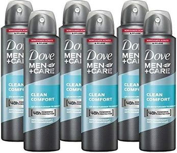 Dove Men & Care Deodorante Spray Antitraspirante Bodyspray Clean Comfort, 6 x 150 ml