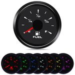 Geloo Fuel Level Gauge, 52MM Waterproof LED Digital Fuel Level Indicators Adjustable 0-190ohm or 240-33ohm Universal Motorcycle Boat Car Truck