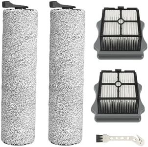 Replacement Parts Fit for Tineco FLOOR ONE S5 STEAM Smart Wet-Dry Vacuum Cleaner 2 Roller Brush 2 HEPA Filter 1 Clean Brush