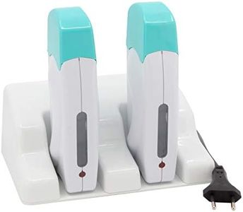 EpilWax - Lot de 2 X Épilateurs Chauffe Cire avec Support pour Épilation Professionnelle - Compatible avec Cire Roll-On 100 ml - Facile à Utiliser et Ergonomique - Gamme Duo Blanc