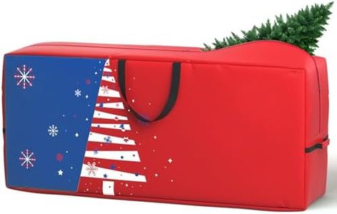 Extra Large Heavy Duty Storage Bag, Waterproof 600D Oxford Christmas Tree Storage Bag with Reinforced Handles, Dual Zippers, Moving Bags for Home, College Dorm, Camping, Seasonal Decor -Space Saving
