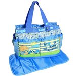 Unique Ideas Women New Born Baby Multipurpose Polyester Diaper/Mother Casual Bag with Holder Diaper Changing Multi Compartment (Premium Blue, Medium)