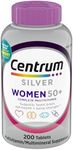 Centrum Silver Women's Multivitamin for Women 50 Plus, Multivitamin/Multimineral Supplement with Vitamin D3, B Vitamins, Non-GMO Ingredients, Supports Memory and Cognition in Older Adults - 200 Ct