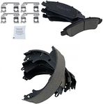 TRQ Front & Rear Ceramic Disc Brake Pad & Shoe Kit for Silverado Sierra 1500 New