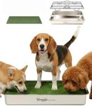 27.56” x 19.69” Stainless Steel Dog Potty Tray with Removable Grate – Fast Cleanup, Odor Control, Indoor & Outdoor Use for Small, Medium Dogs